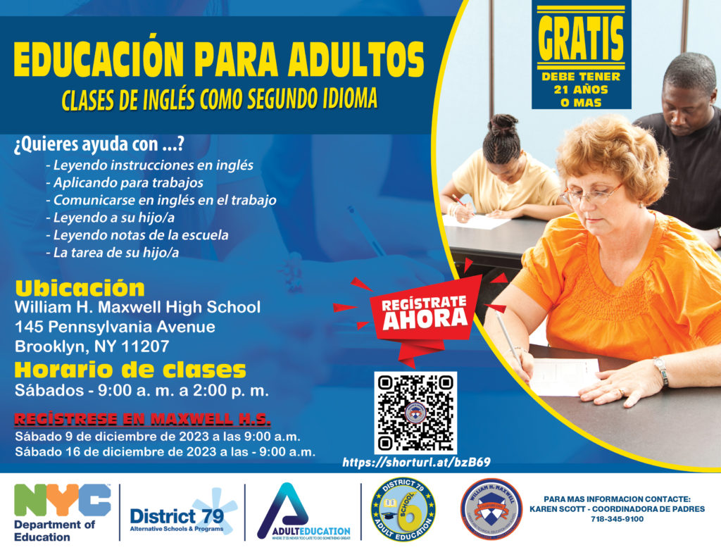 Adult Ed - Clases de Ingles @ Maxwell